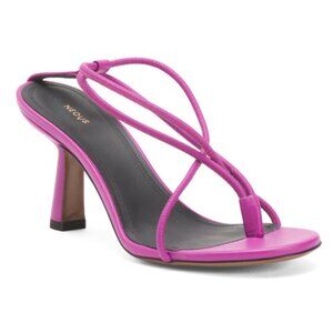 Neous Leather Gloas Heeled Sandals Pink Strappy Design Orange EU 35/Purple EU 36
